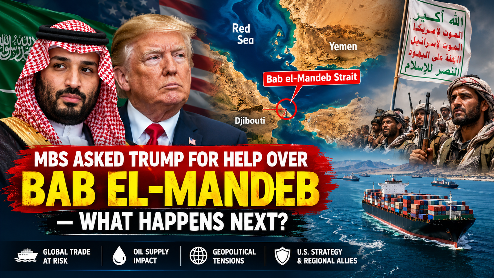 MBS Asked Trump for Help Over Bab el-Mandeb — What Happens Next?